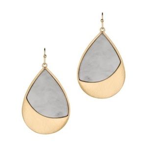 Teardrop NWT Grey and Acrylic Earrings